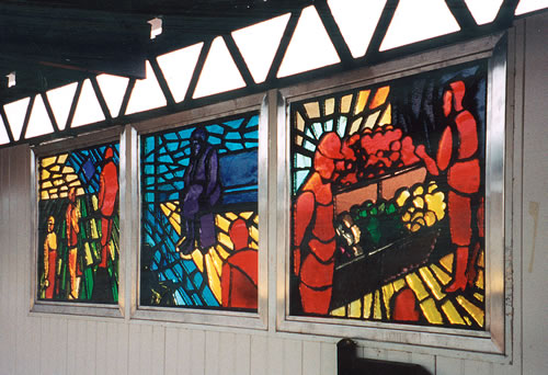"El-Views" by Maria Dominguez at the Chauncey Street Station, Brooklyn