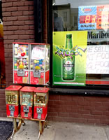 Hamza Deli, 655 5th Ave, Brooklyn, NY with poster designs for Heineken byMaria Dominguez for Bodega Cultural NYC