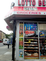 Park Beer, 302 9th St, Brooklyn, NY with poster designs for Heineken byMaria Dominguez for Bodega Cultural NYC