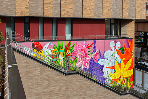 mural entitled Dr. Antonia Pantoja by Maria Dominguez.